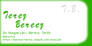 terez berecz business card